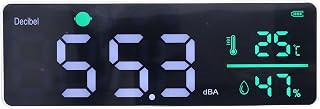 Decibel Tester, LED Display Durable Easy Adjustment Sound Level Meter for Home