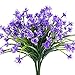Artificial Orchid Flowers,Hogado 4pcs Fake Dancing Lady Plastic Plants Greenery Shrubs DIY Wedding Bouquet Indoor Outside Garden Patio Wall Planter Purple