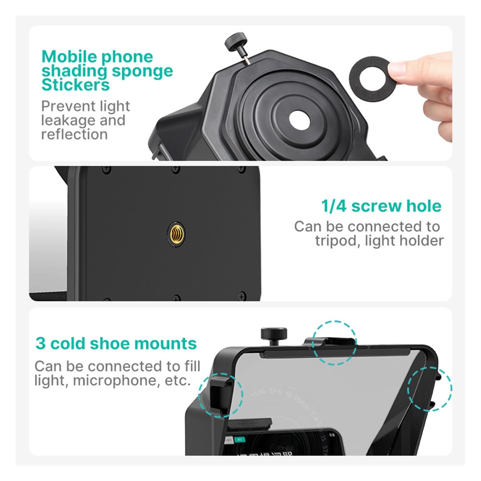 Teleprompter, Smartphone-Teleprompter Mit Fernbedienung Für Die Videoaufzeichnung Von Live-Streaming-Interviews für Live-Streaming