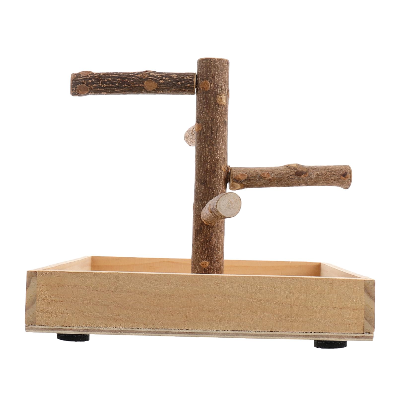 SHINEOFI de Loros de Madera para Entrenamiento, Juguete para Aves Pequeñas, Soporte Resistente de Madera Natural, Tamaño Pequeño, Uso en Jaula Interior y Exterior, Adecuado