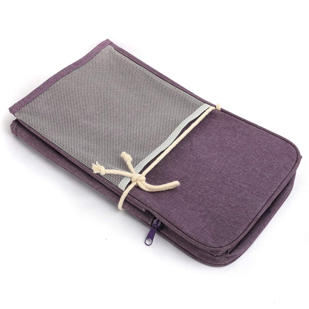 Sewing Machine Cover Waterproof Cover Shell with Pockets for Sewing Machines Storage Bag Purple - Image 3