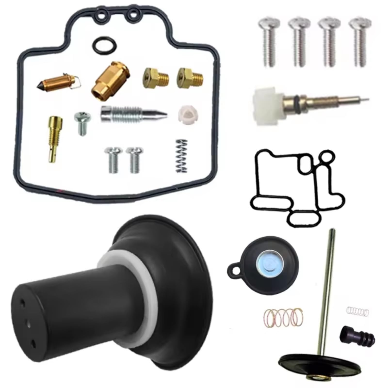 Kit Reconstrucción Reparación Carburador Motocicleta para Yamaha YP125E para Majesty 5XL 5D8 2003-2009 Cilindro Piezas Flotador Combustible Kit de ReconstruccióN Carburador(Set 2)