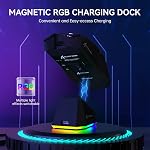 Souris de jeu sans fil ATTACK SHARK X11, Capteur PAW3311, Léger, Station de charge RGB, 22 000 DPI, Connectivité tri-mode, 5 boutons programmables - Noir | Station de charge RGB, Tri-mode-2.4Ghz/USB-C Fil/BT, 22K DPI, Capteur optique PAW3311, Interrupteur HUYU, 5