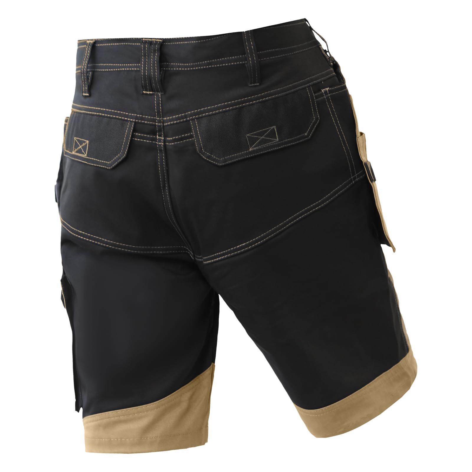 WORK IDEA Pantalones Cortos de Trabajo para Hombre, Pantalones Cortos de Verano Resistentes para Combate, múltiples Bolsillos, Bolsillos Cortos Desmontables
