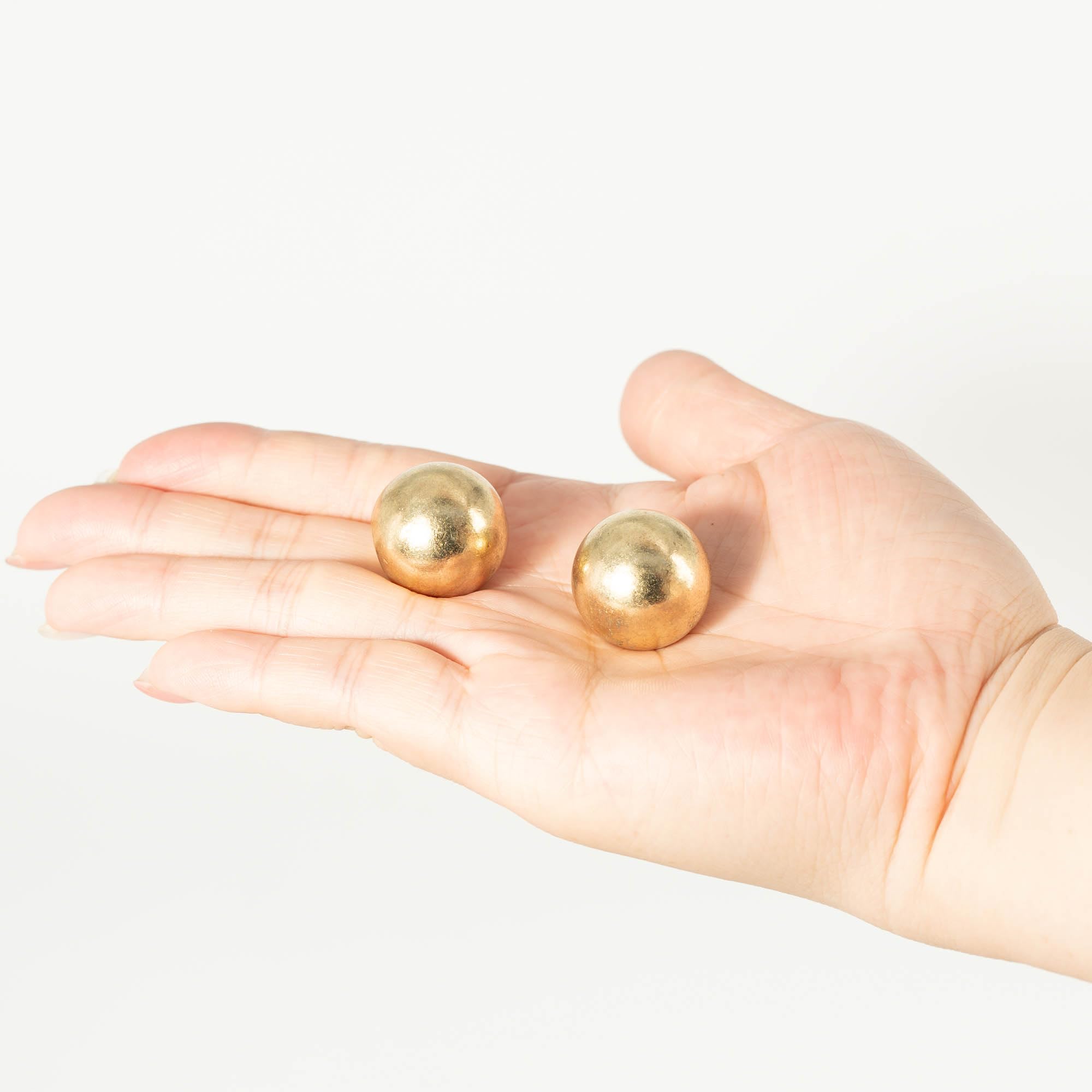 Paquete de 2 tapas de metal para lámpara de bola de 0.866 pulgadas, tuercas decorativas de estilo clásico, rosca IP de 1/4-27 y 1/8 para soporte de pantalla de lámpara, arpa (dorado) 2
