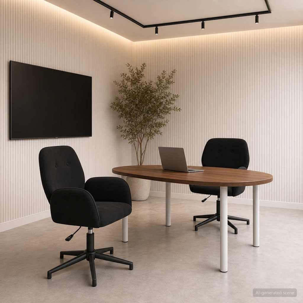 Bürostühle 2 STK. 54 x 55 x 90 cm Schwarz Samt Drehstühle