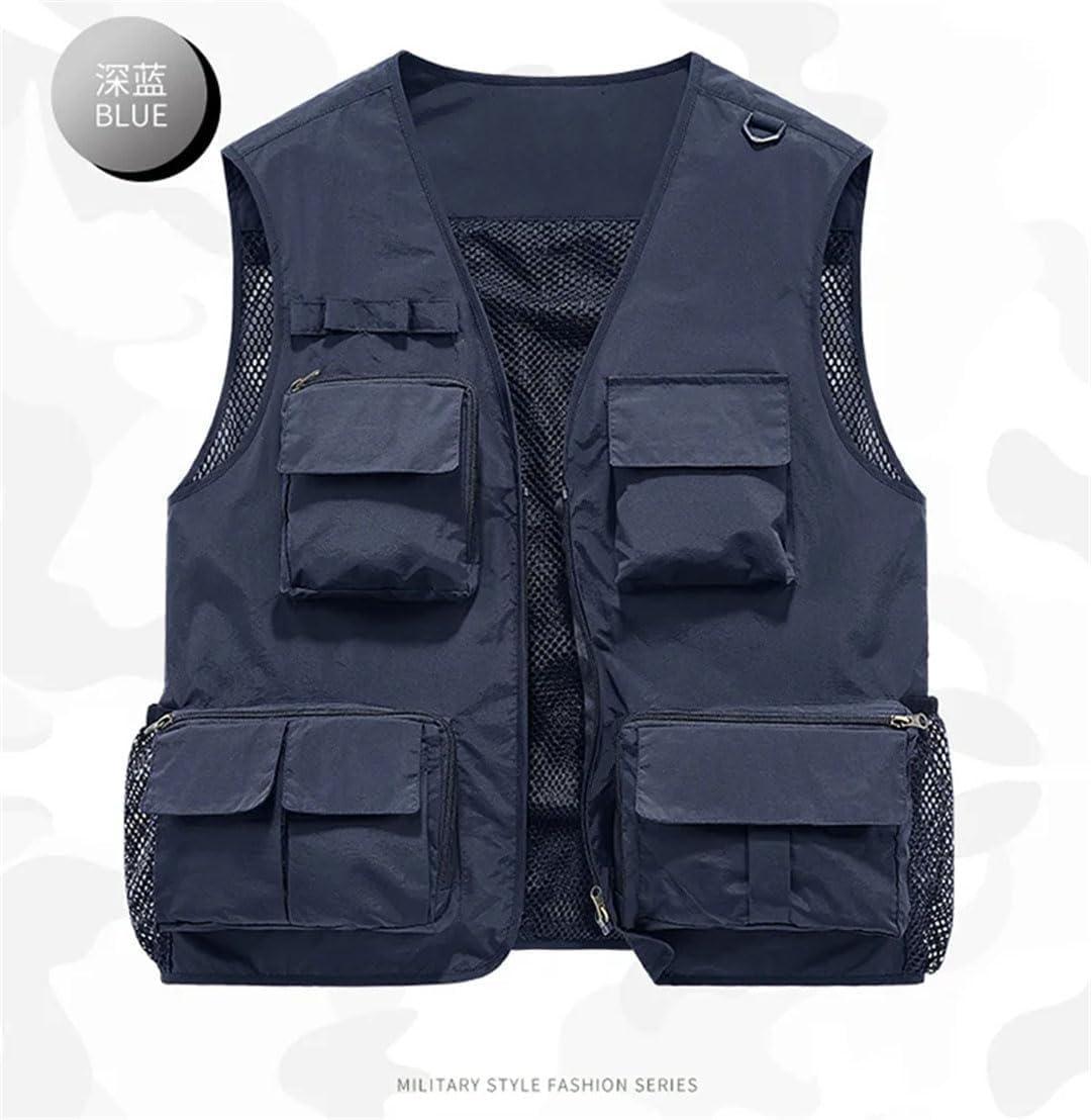 Gilet da Pesca, Fotografia all'aperto, Traspirante, Impermeabile, Multi-Tasche, Gilet da Escursionismo, Gilet da Allenamento(See Picture5,XXL)