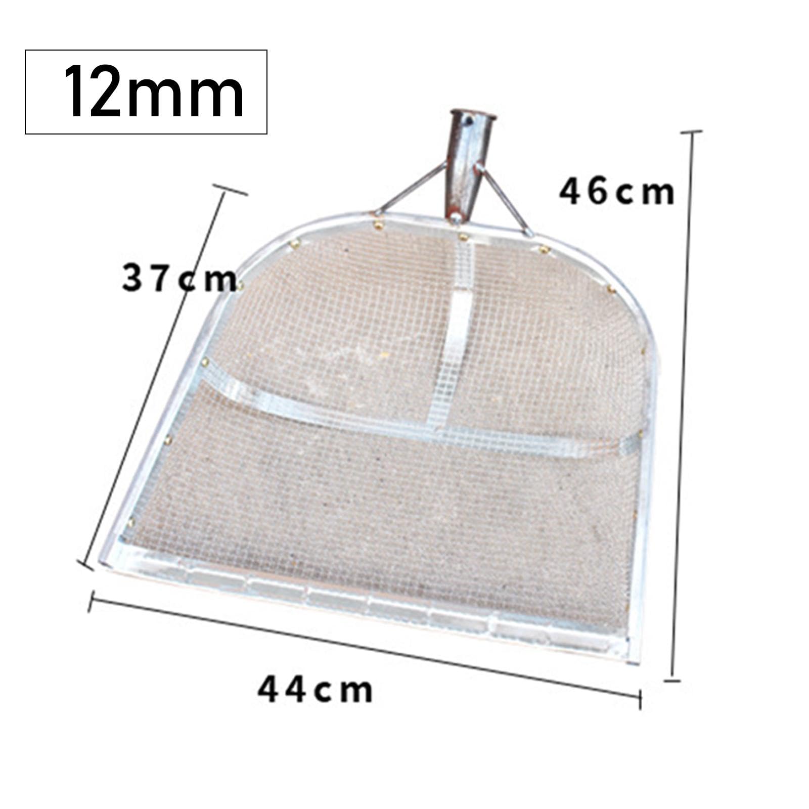 Pala Setaccio Agricolo Pala Filtrante Utensile Agricolo Rete Inox per Scolare Granaglie Frutta a Adatta per Agricoltori Giardinaggio Raccolta, 12 mm
