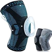 Joelheira Compressão Silicone Cabo De Aço Patela Articulada Ortopédica Proteção Joelho Flexível Esportes Academia Treino Corrida Crossf Bike Volei Basquete Alívio de Dor Marca ATM (Preto, XL)