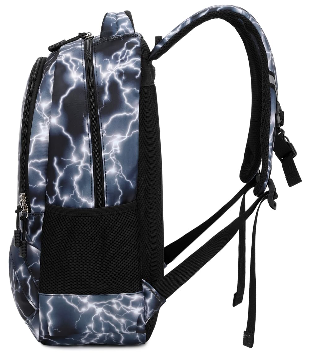 Sac à Dos D'école Pour Garçons Grand Sac à Dos Pour Enfants Durable Léger Et Imperméable étoilé Pour étudiant (2-Noir)