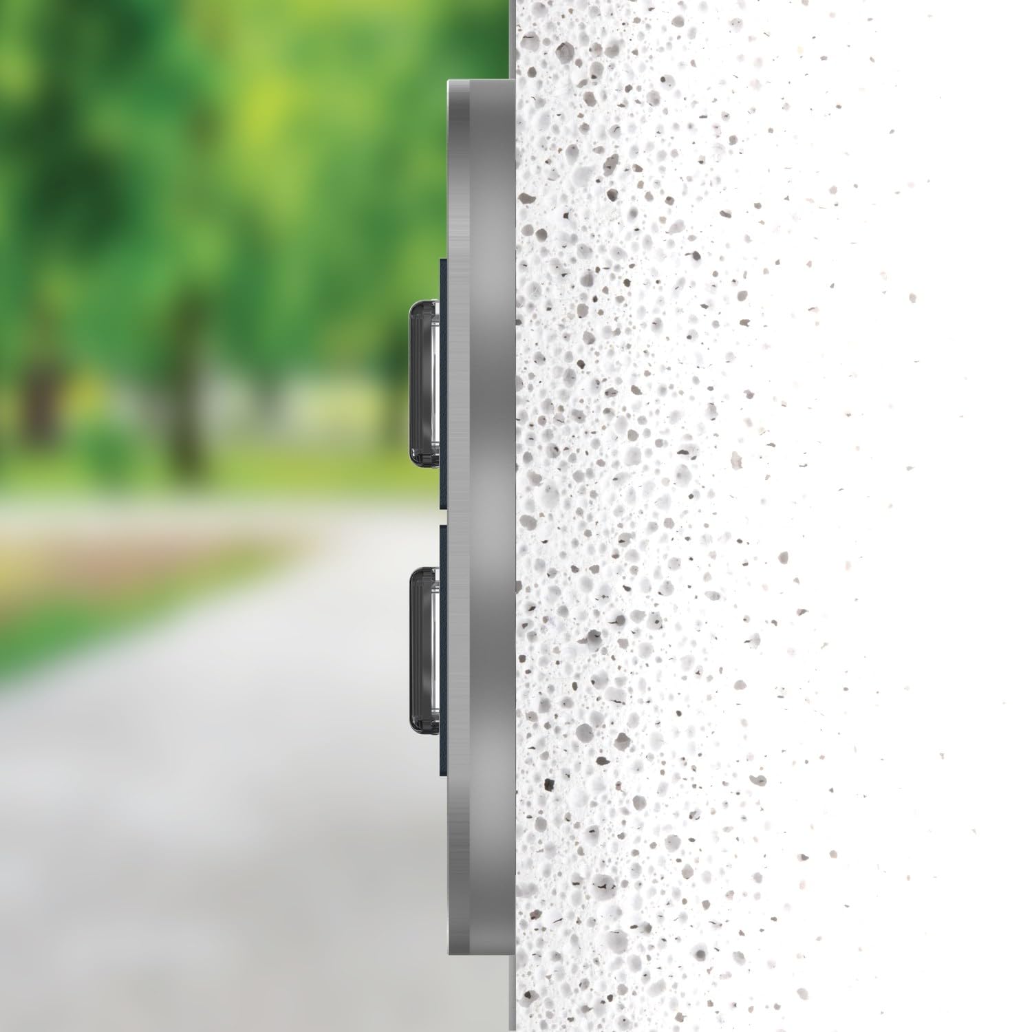 Mehrfamilien Aufputz Türklingel mit LED Taster 2 Namensschilder - V2A Edelstahl Klingel 140x115 mm - Name Beleuchtung wählbar für Haustür Zweifamilienhaus