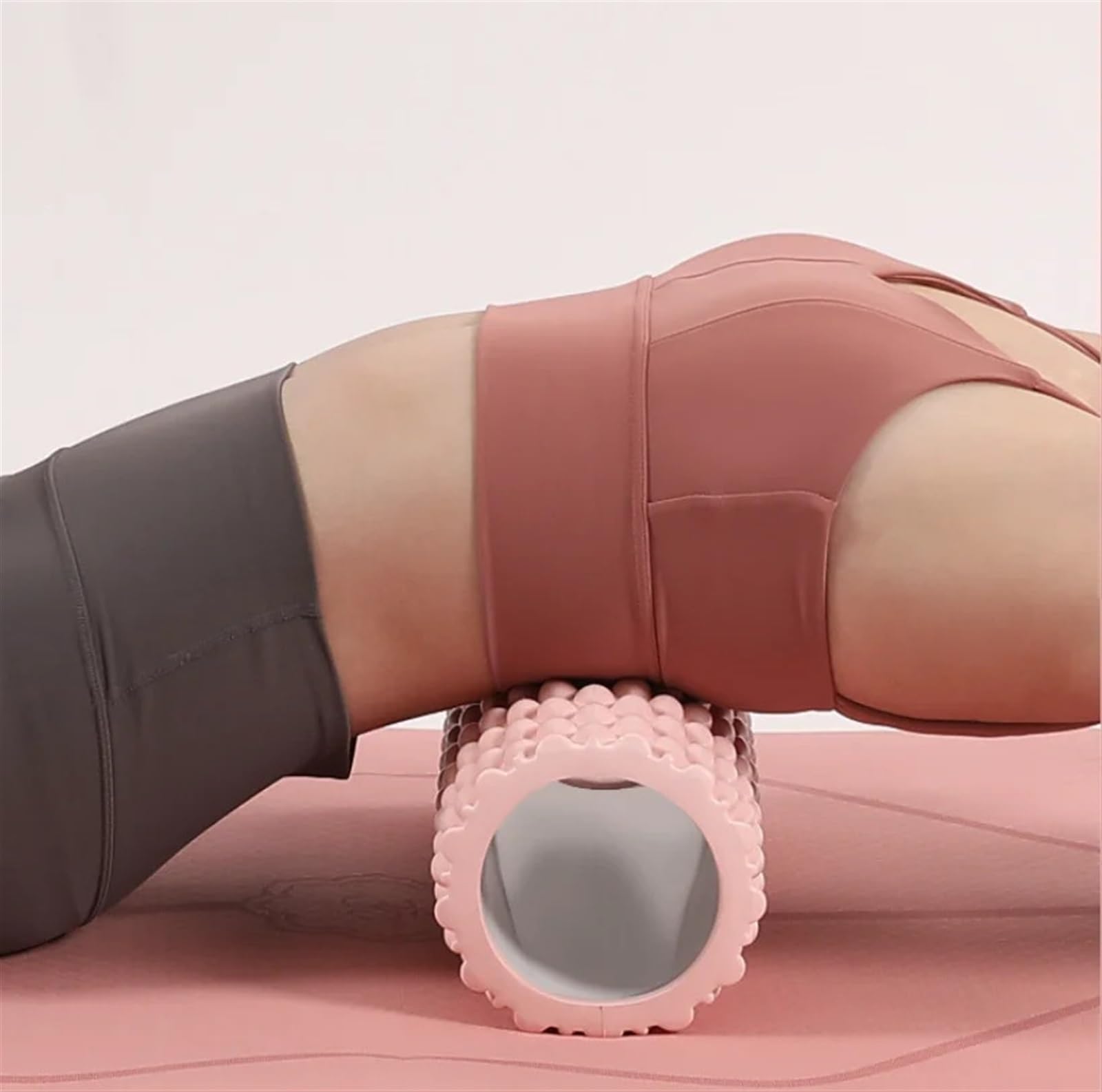 foam roller Rodillo De Espuma Yoga Puntos Masaje 3D Ejercicio Color Fantástico Alivio Del Dolor Relajación Muscular para Espalda Piernas y Yoga(Pink 45cm 13cm)