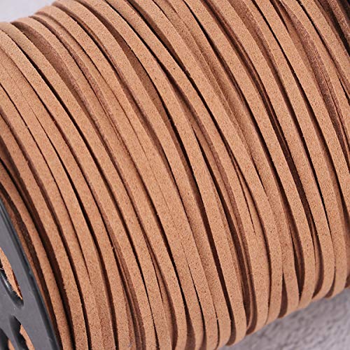 KESYOO 1 Rolo 2. 6Mm Cordas de Couro Sintético Camurça Cord Diy Jóias de Tricô Rendas Beading Corda