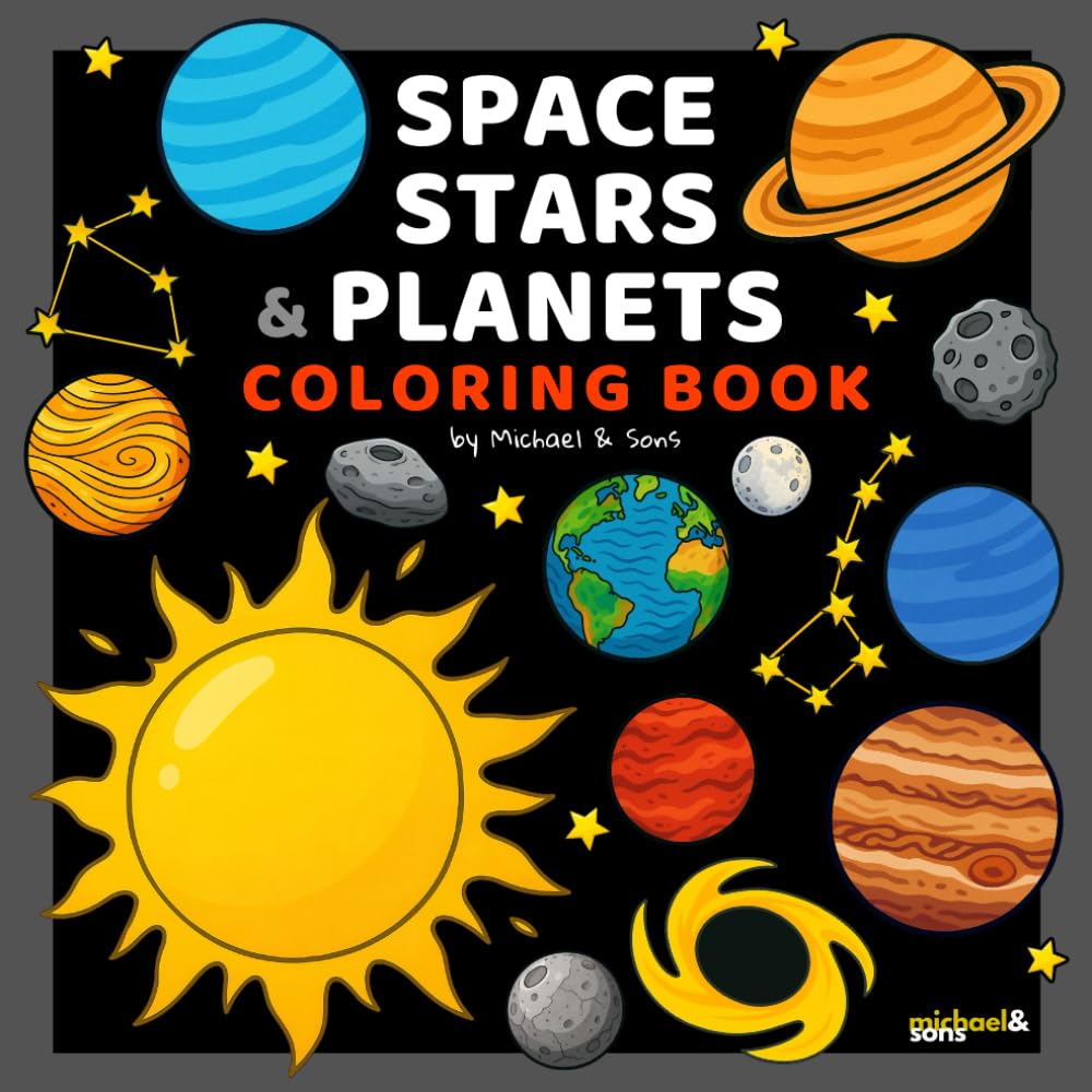 Space, Stars & Planets: Coloring Book