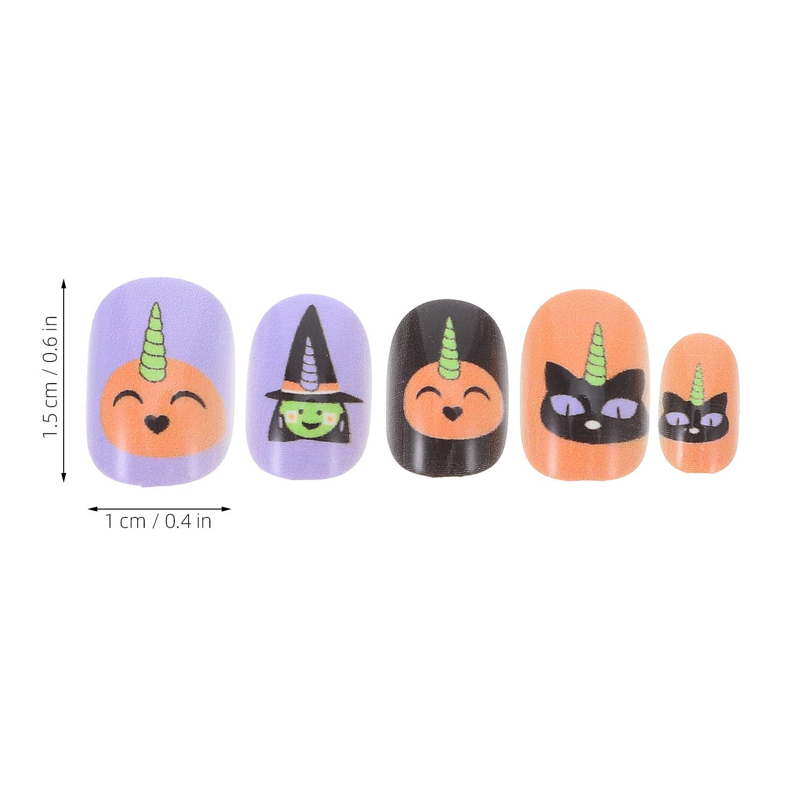 Abaodam 480 Pezzi Unghie Finte per Halloween in Abs per Bambine, Facili da Applicare Stile Press On, Decorazioni Adorabili per Festa e Manicure Stili multipli