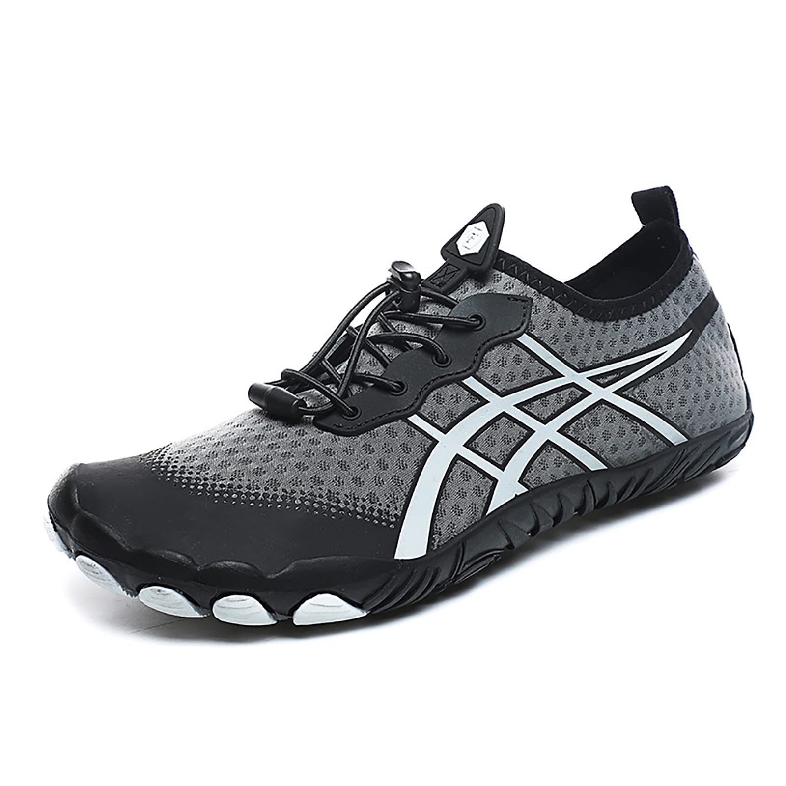 Unisex szybkoschnące buty do wody, Trekking Lekkie podparcie łuku Antypoślizgowe buty do brodzenia na świeżym powietrzu, do pływania Surfing Nurkowanie Buty do sportów wodnych(Gris,42 EU)