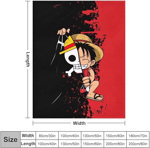 Miniatura 2 de Manta de anime  Manta de franela suave de forro polar, cálida y cómoda, colcha para cama, sofá, oficina, viajes, 50 x 60 pulgadas