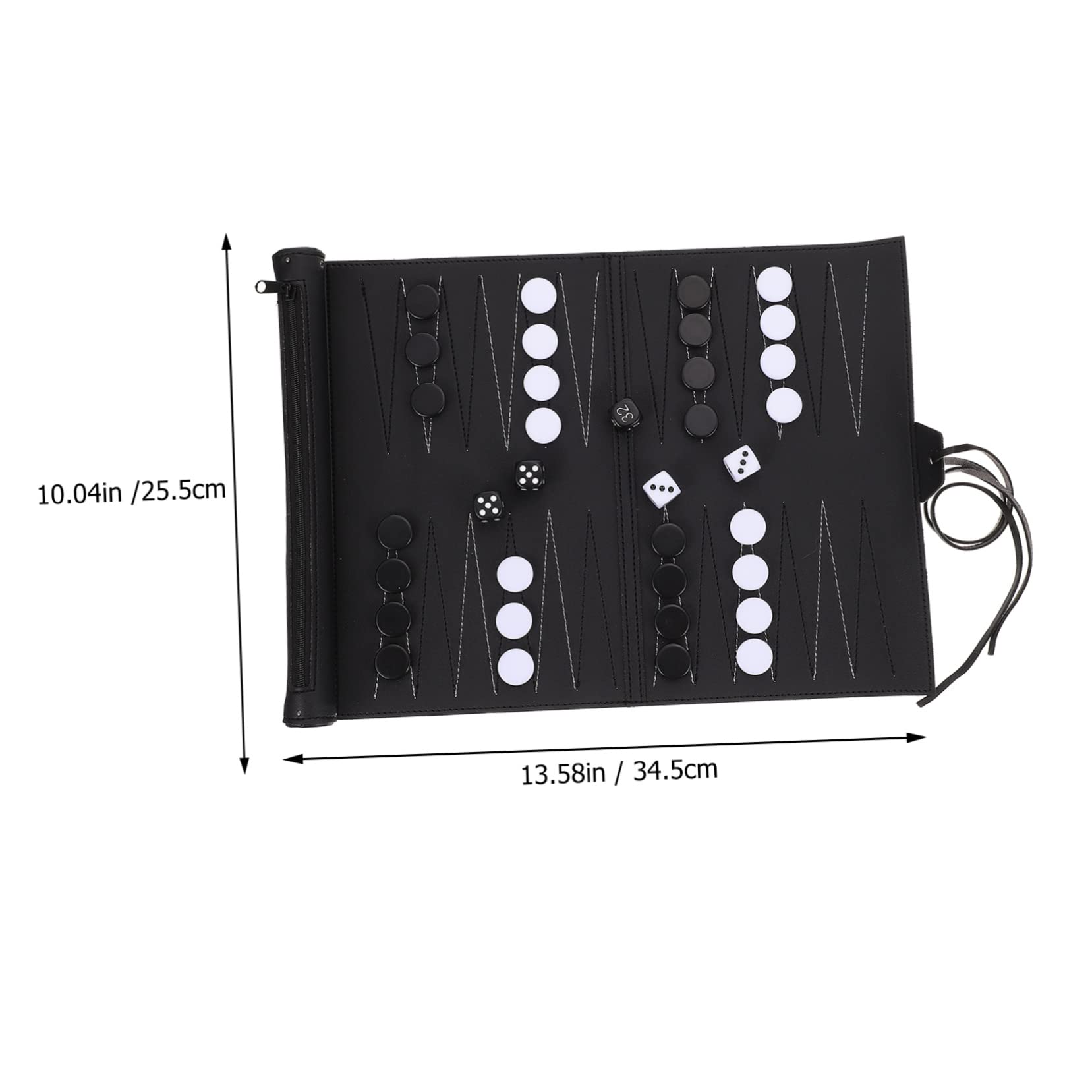 ERINGOGO 1pc Portable PU International Chess and Board Easy to Fold Convenient Travel Game Accessory for Home School Company and Picnics