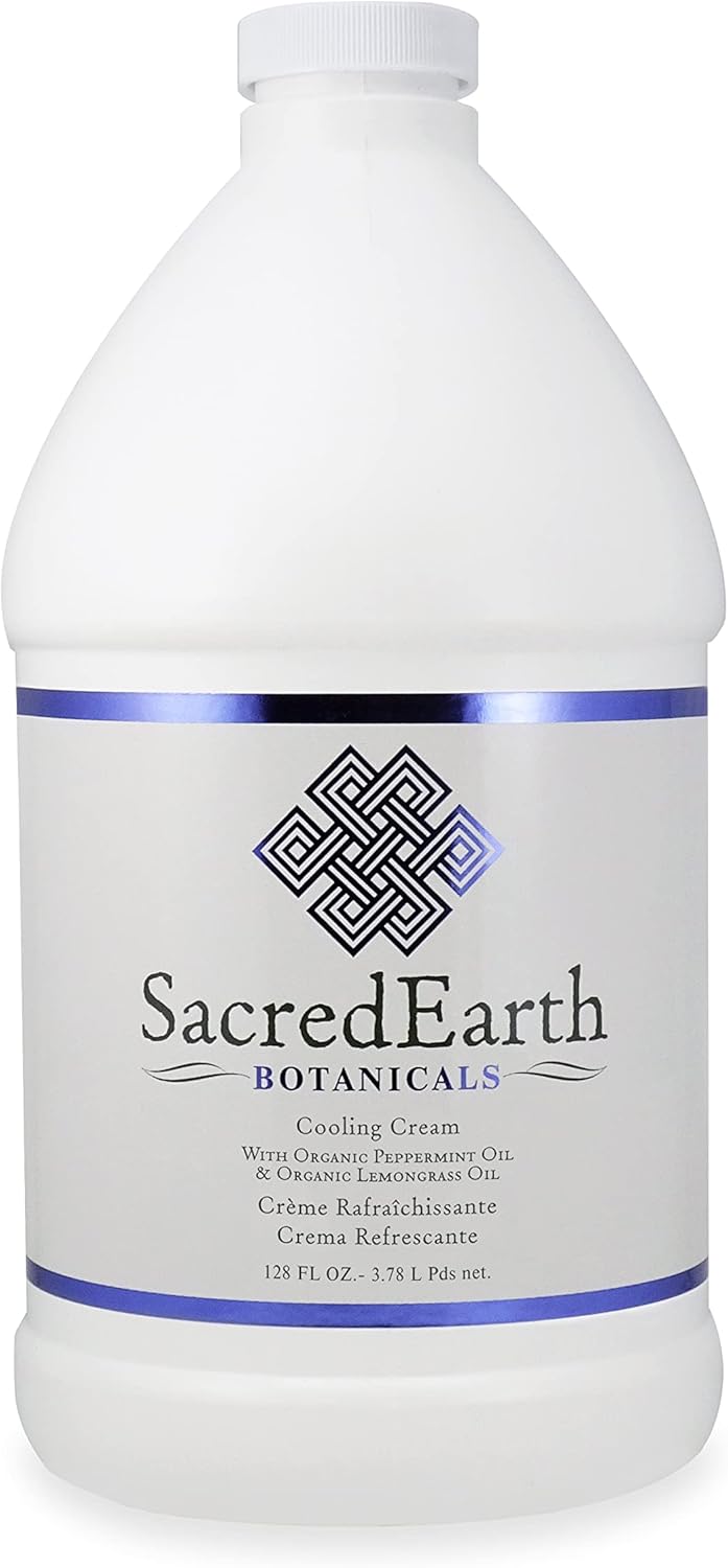 Cooling Cream (128oz) – Help Clients Ease Their Aches and Pains by Adding a Cooling Sensation to Your Massage Treatments, Water dispersible and nut Oil Free
