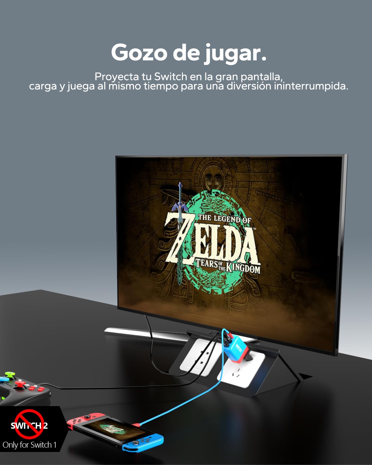 Estación de acoplamiento Switch de 36 W, mini estación portátil para TV, puertos USB-C 4K a 60Hz HD/USB2.0/PD, cable USB-C incluido