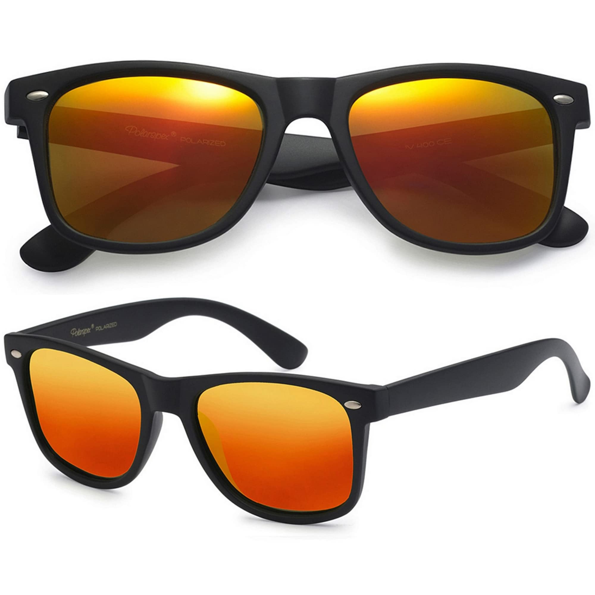 PolarSpexMens Sunglasses - Retro Sunglasses for Men, Polarized Sunglasses for Womens - Cool Shades for Driving, Fishing