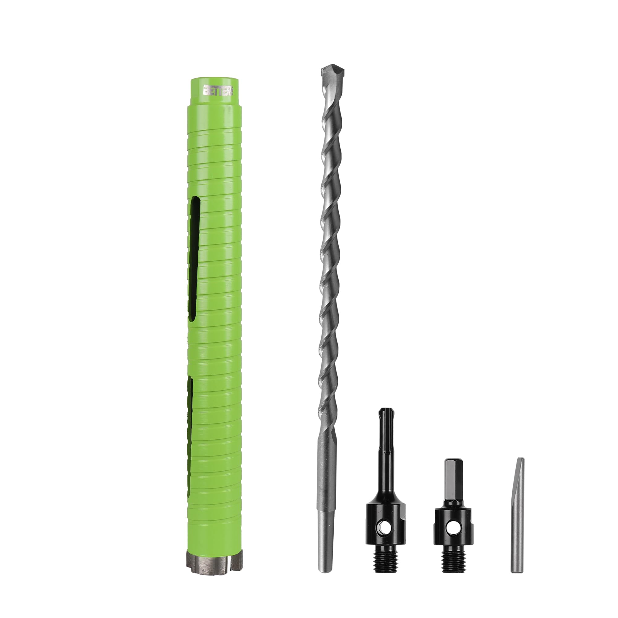 Dry Core Drill Bit Kit - 2.5" with Adapters -24