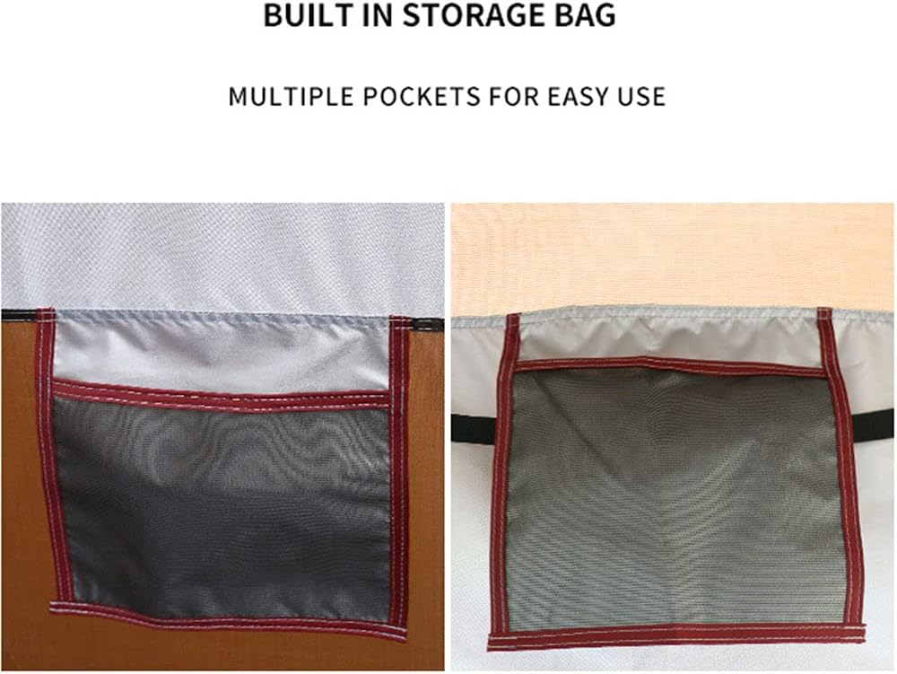 Extra Wide Privacy Shower Tent Outdoor Toilet Dressing/Changing Room Portable Shelter Tent with Carrying Bag for Camping Hiking Beach Bathroom, Easy Set Up, 160X160X240CM, Coffee