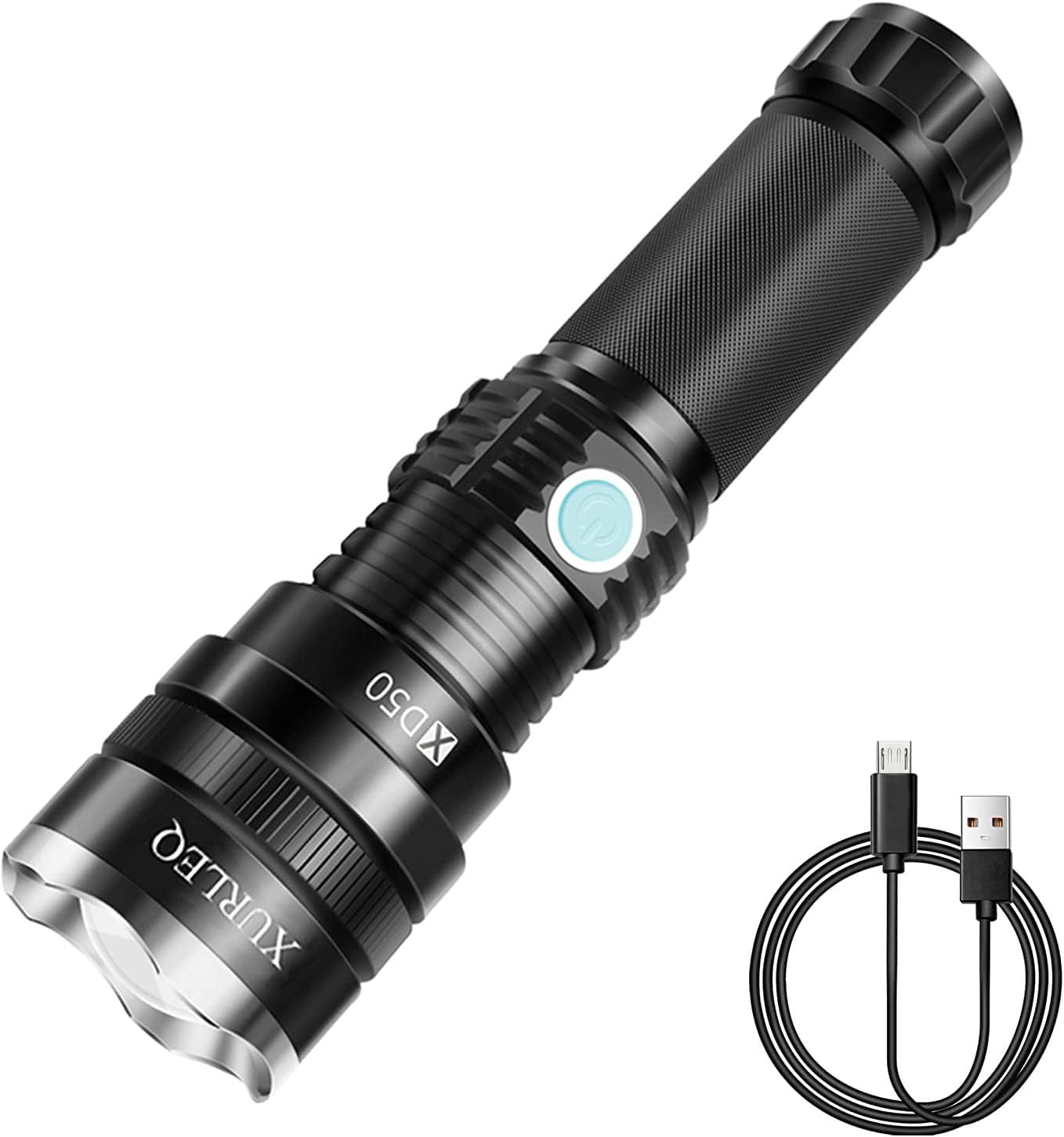 Flashlight Rechargeable Flashlights Flashlight 3 Modes Adjustable Waterproof Tactical Flashlight LED Flashlight for Camping Biking Hiking Outdoor Emergency