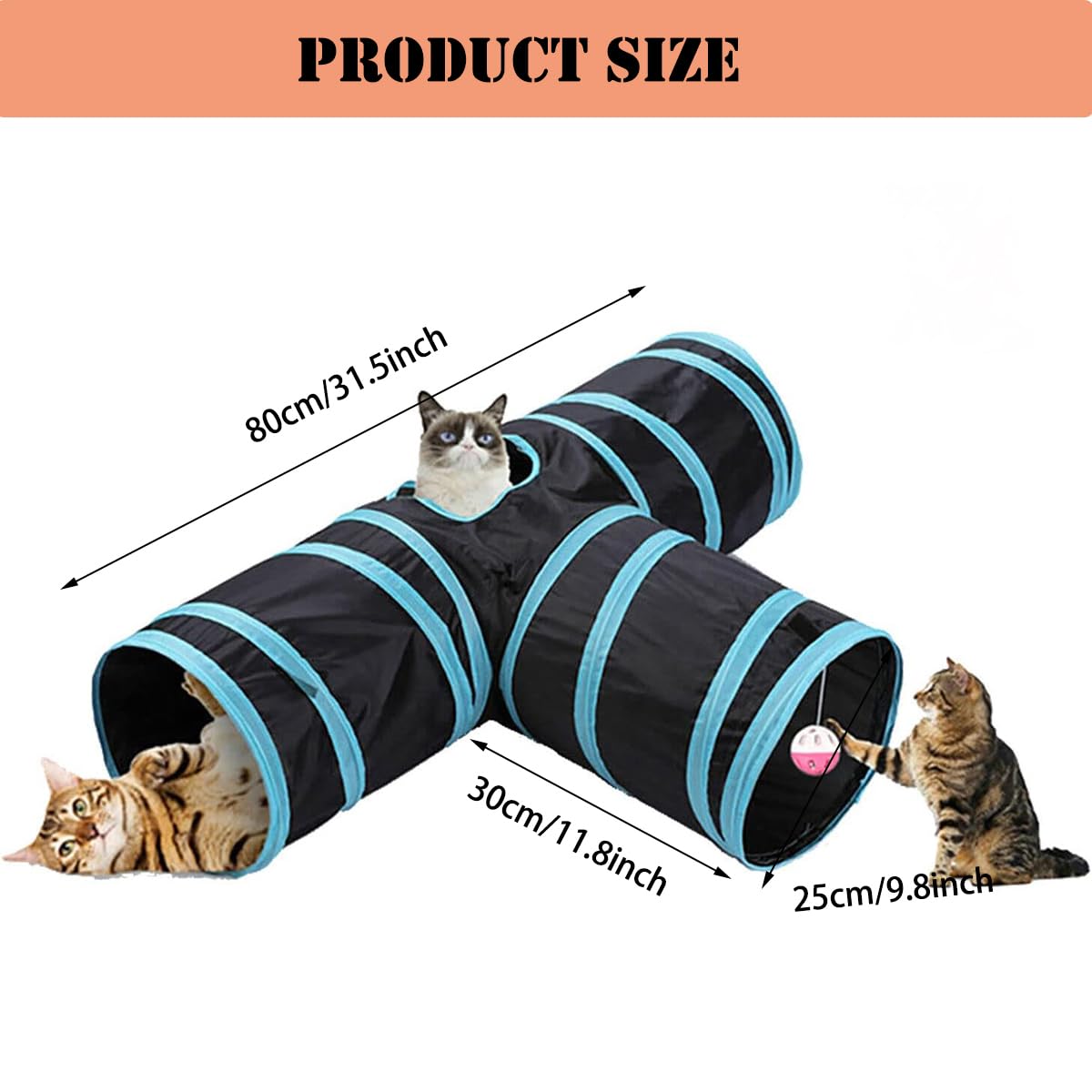 ZYYRSS Cats Bunny Tunnel Tube - Image 2