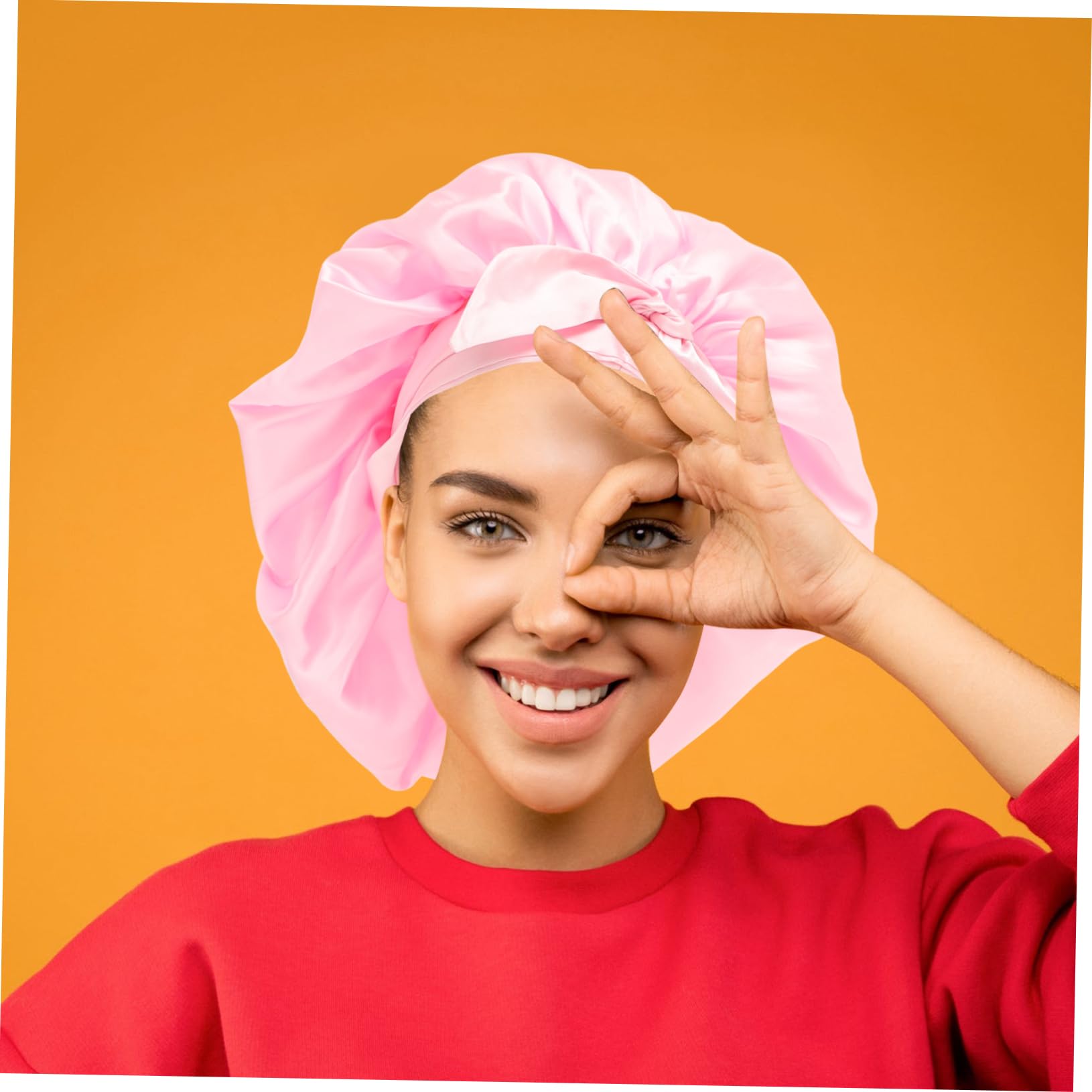 FOMIYES 4piezas Gorro De Reutilizable Para Mujer Gorro De Satén Para Baño y Talla Protección Del Cabello Práctico y Cómodo Para Uso Diurno y Nocturno