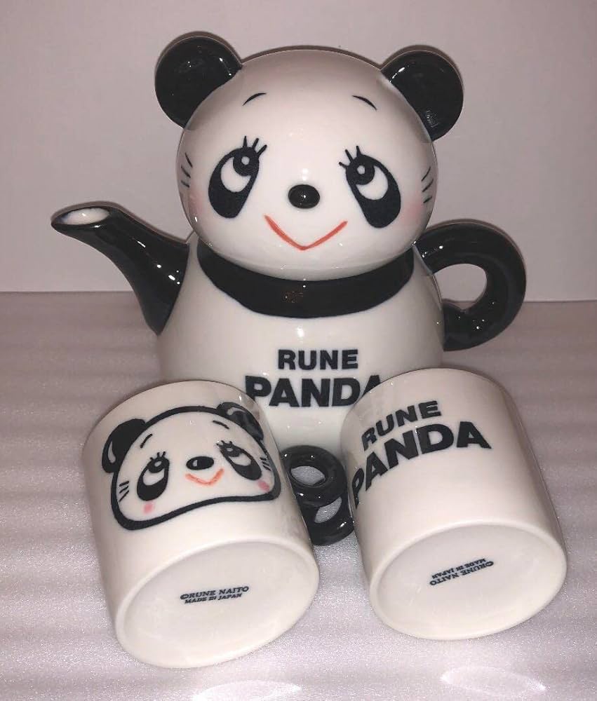 内藤ルネ RUNE PANDA パンダ ティーポットセット【インテリア用】 Amazon | 内藤ルネ RUNE PANDA パンダ ティーセット ポット