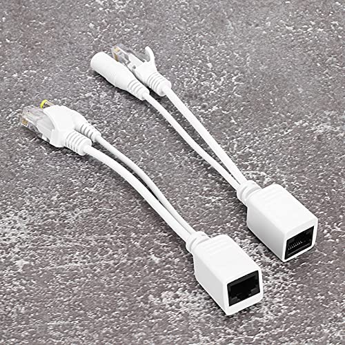 Adaptador Splitter POE 5 Pares DC12V para Cámara IP, Inyector Ethernet POE con Cumplimiento IEEE 802.3af, Splitter POE Plug and Play para Cámaras de Seguridad y AP Inalámbricos (Blanco) miniatura 7