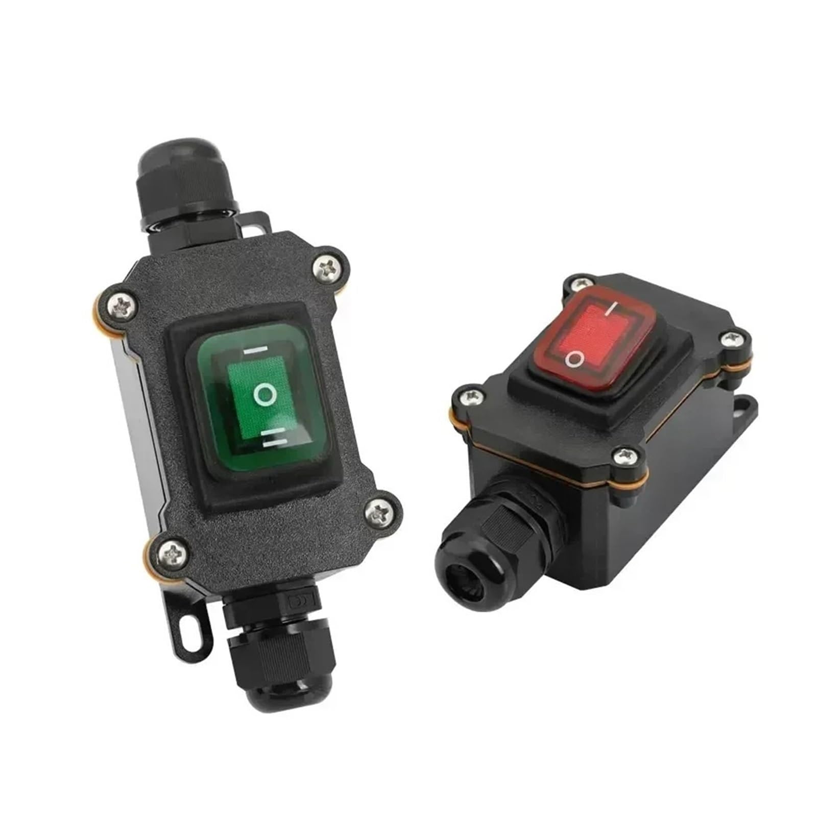 Interrupteur extérieur étanche 12V 220V avec connecteur de borne PG9 boîte électrique