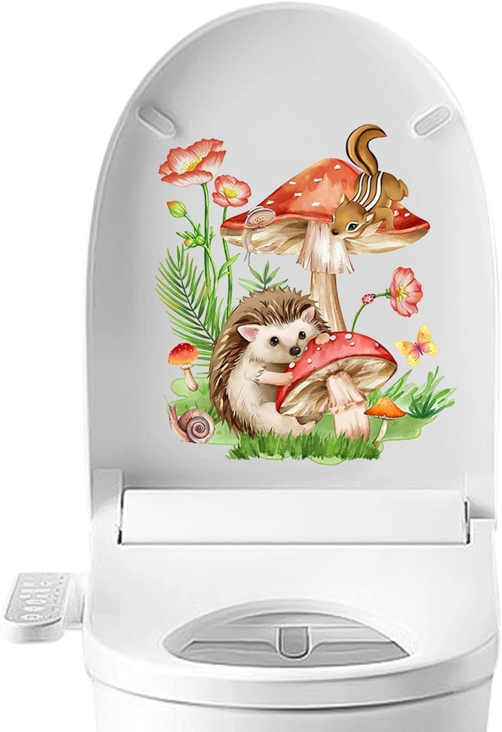 Toilet Seat Stickers, Waterproof Bathroom Wall Stickers - Self-Adhesive WC Toilets Seat Stickers Multifunctional Restroom Decal Decor Art Decoration for Bathroom, Toilets Lid Decals Toilet Accessories