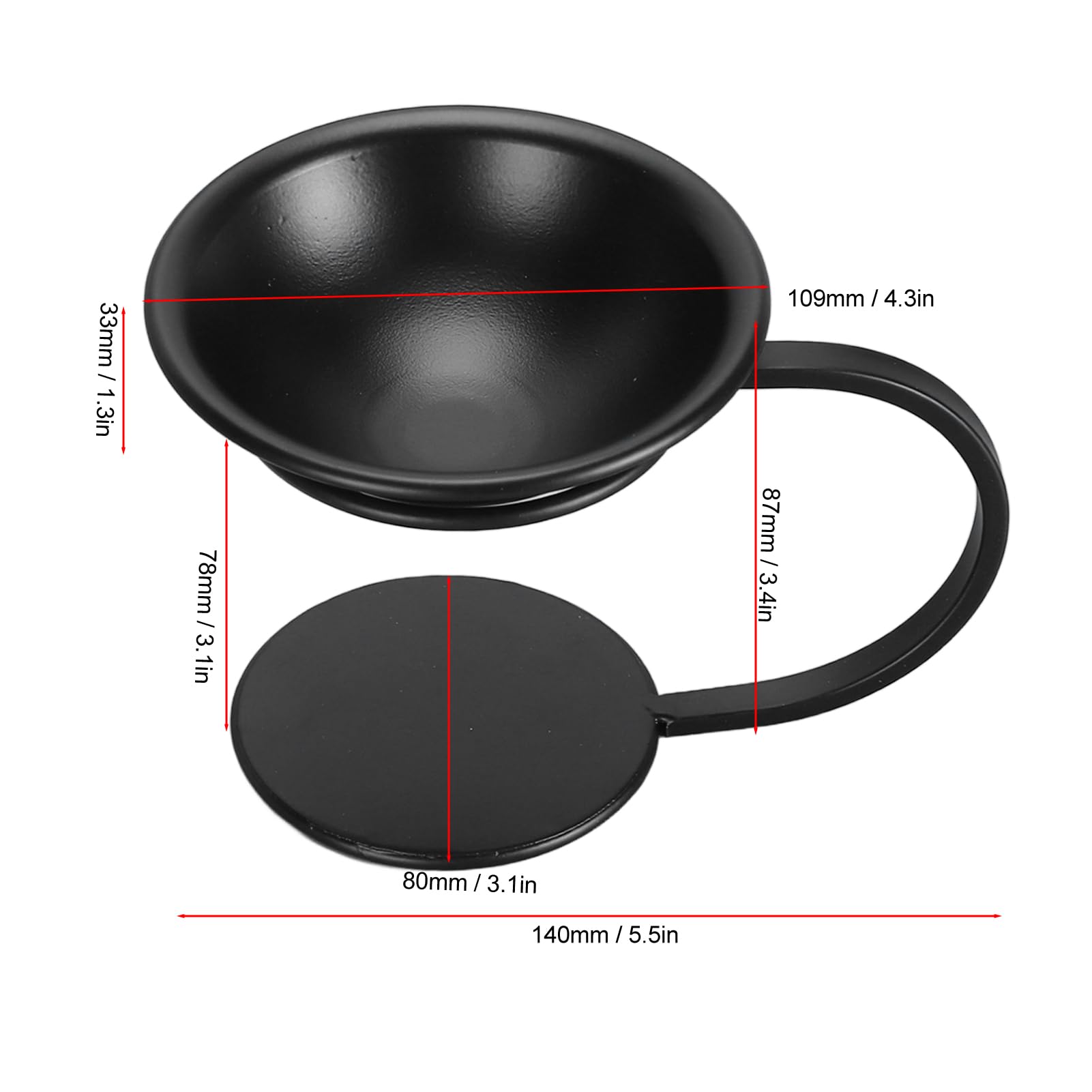 Lybunair Essential Oil Burner, Aroma 100ml Bowl Relaxing Wax Melt Burner, Tealight Candle Holder for Home Bedroom SPA Decor