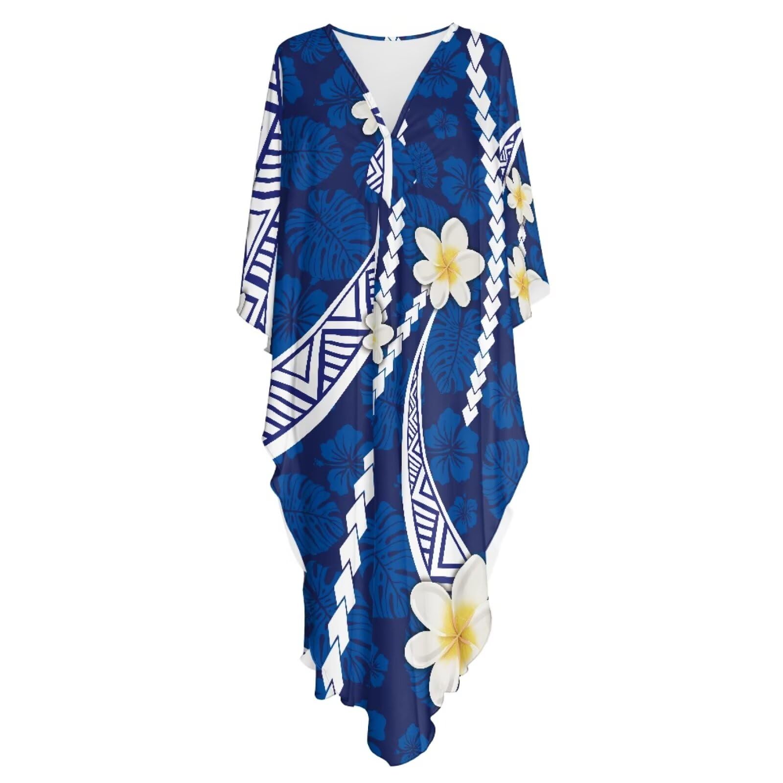 Poceacles Vestidos caftán para mujer, talla grande, cuello en V, para cubrir el traje de baño, playa, vestido de verano para vacaciones, fiesta en la piscina