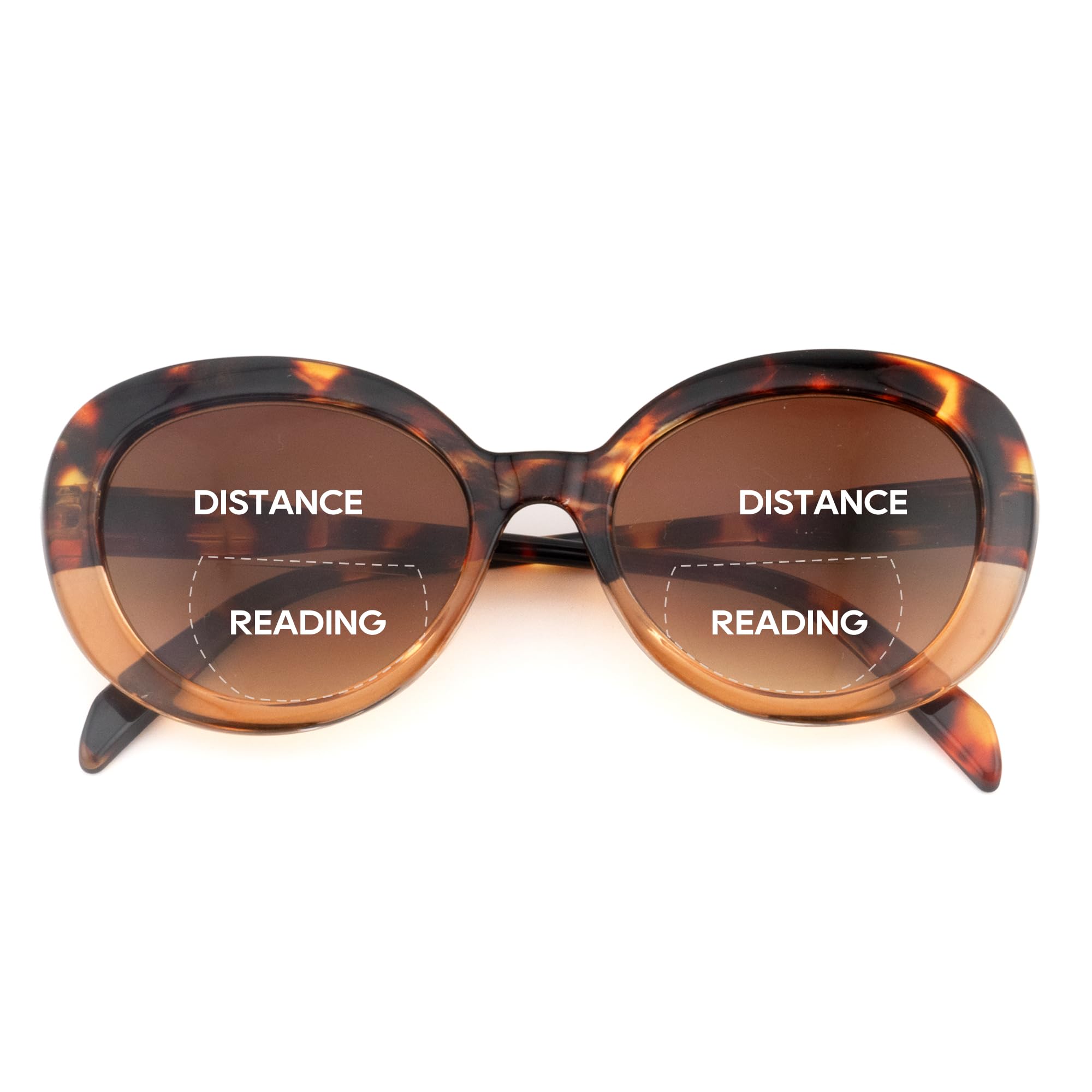 zooxsky Bifocal Reading Sunglasses for Women,Outdoor Bifocus Sunglasses Readers Trend Round Sun Readers Glasses