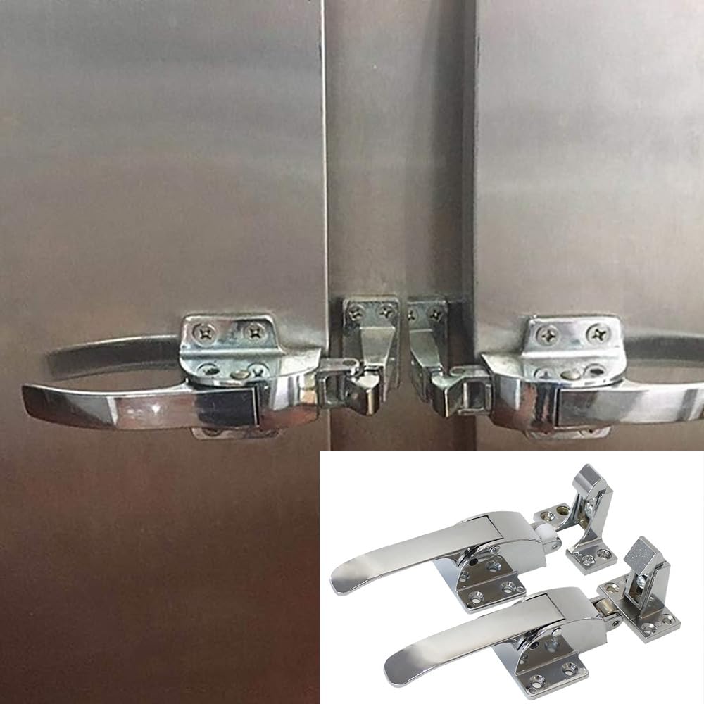 Griff für Backofen, Kühlschrank, Metall, Gefrierschrank, verstellbare Verriegelung, federbelastet, begehbarer Gefrierschrank-Türgriff, Gefrierschränke, Kühlschränke, Ziehgriff (A)