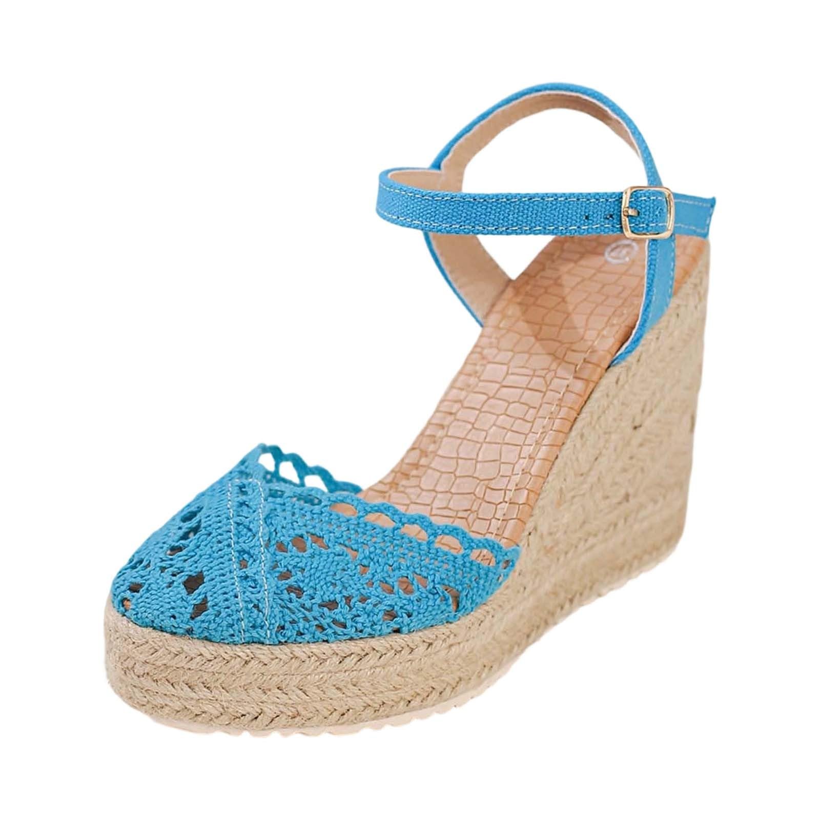 Sandali Zeppa Alta Donna Estivi con fibbia décolleté con plateau boho sabot facili da pulire pantofole comode pantofole moda sabot sposa senza lacci décolleté plateau Adatto per vacanze e spiaggia