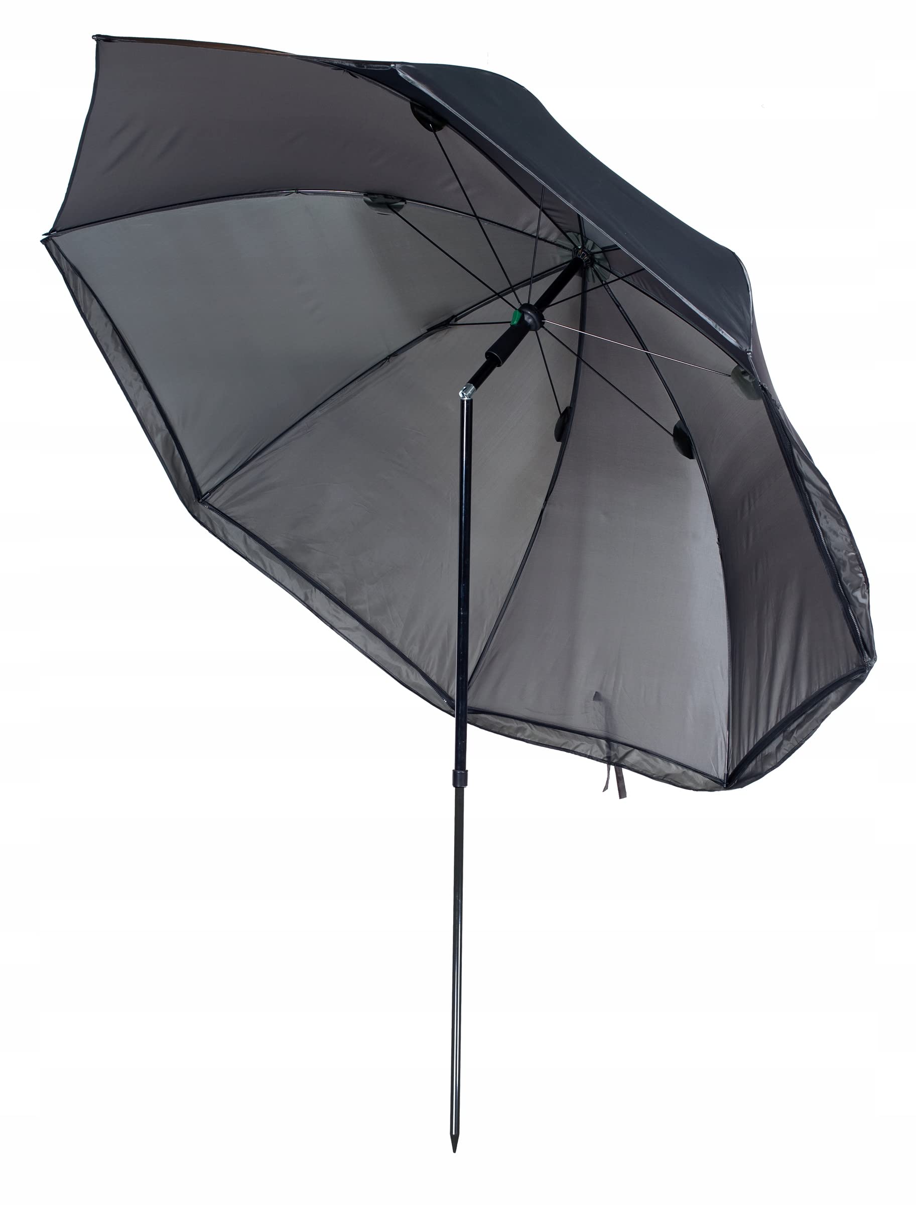 NECO Parapluie de Pêche 250 Cm pour 2 Adultes, Matériau 220D, Protection UV, Intérieur Chaud, Léger et Facile à Déplier, Porte-Parapluie, Piquets et Cordes Inclus, Transparent, Uni