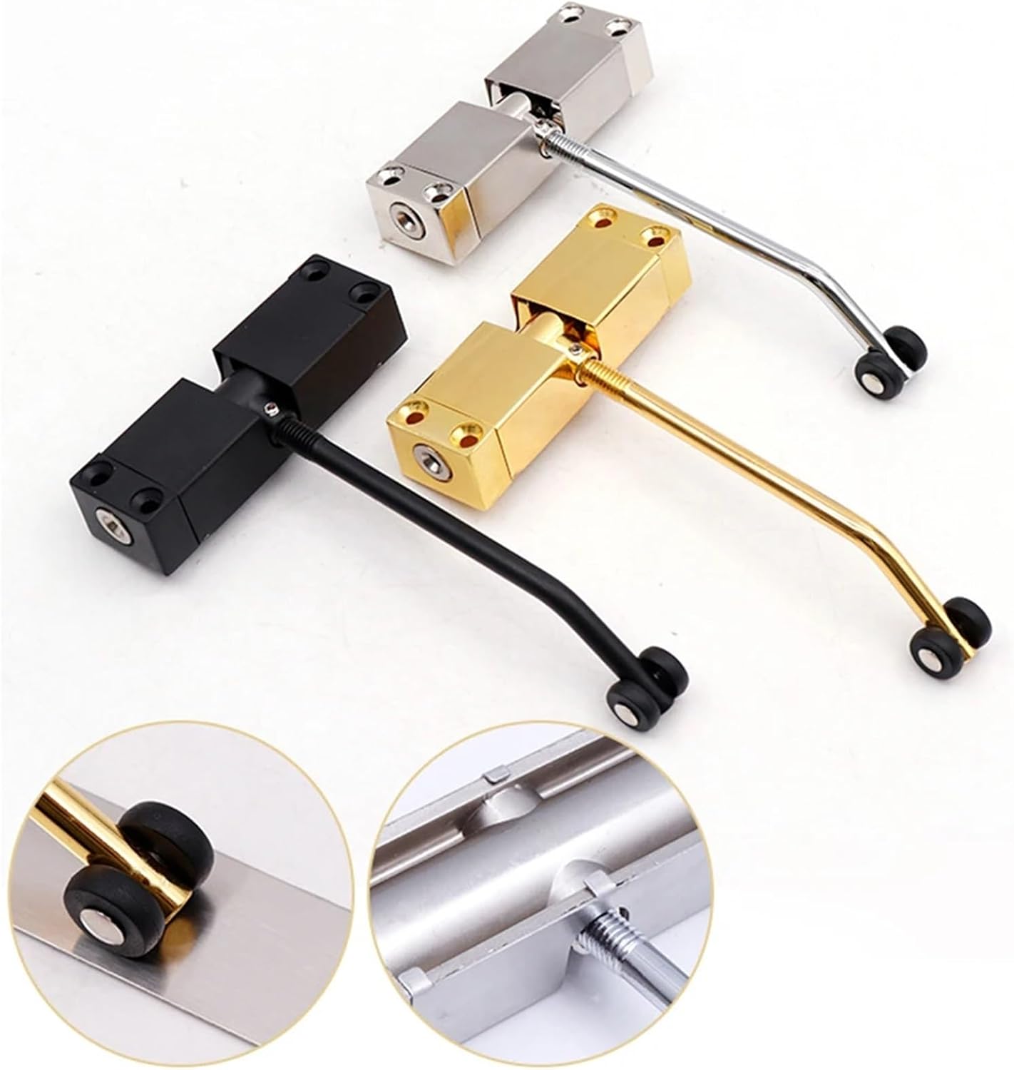 Adjustable Door Closing Hinge Wear Resist Rebound Stopper Safety Spring Closer for Commercial & Home Use