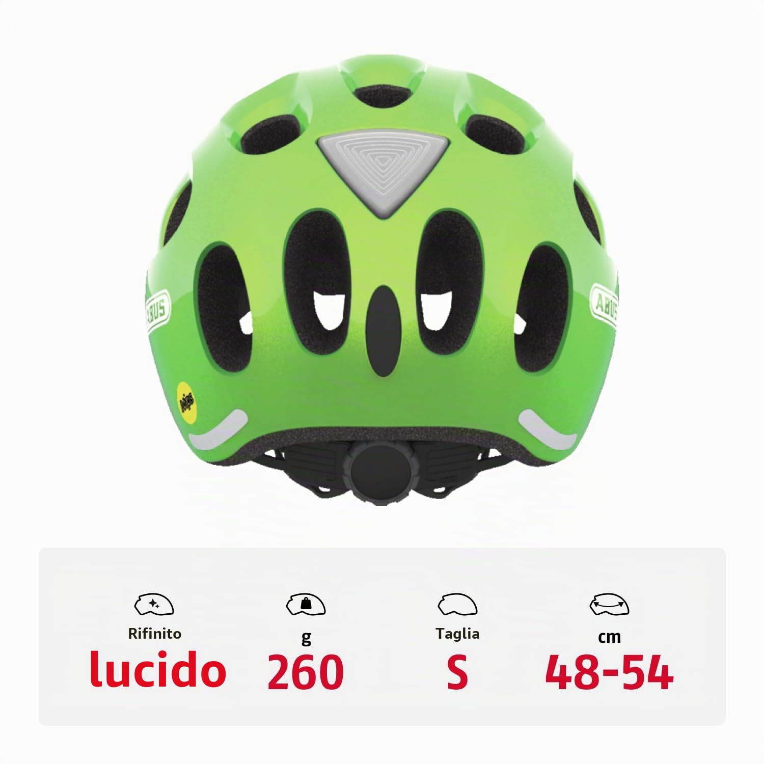 ABUS Youn-I MIPS per Bambini - Casco da Bici con Luce, riflettori e Protezione dagli impatti (MIPS) - per Ragazze e Ragazzi