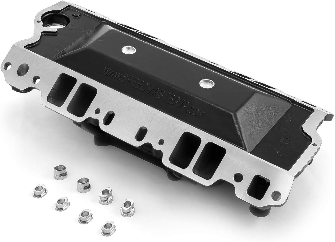 Speedmaster 1-147-009 Compatible with Chevy SBC 350 1957-95 MID-AIR MidRise Aluminum Intake Manifold [Black]