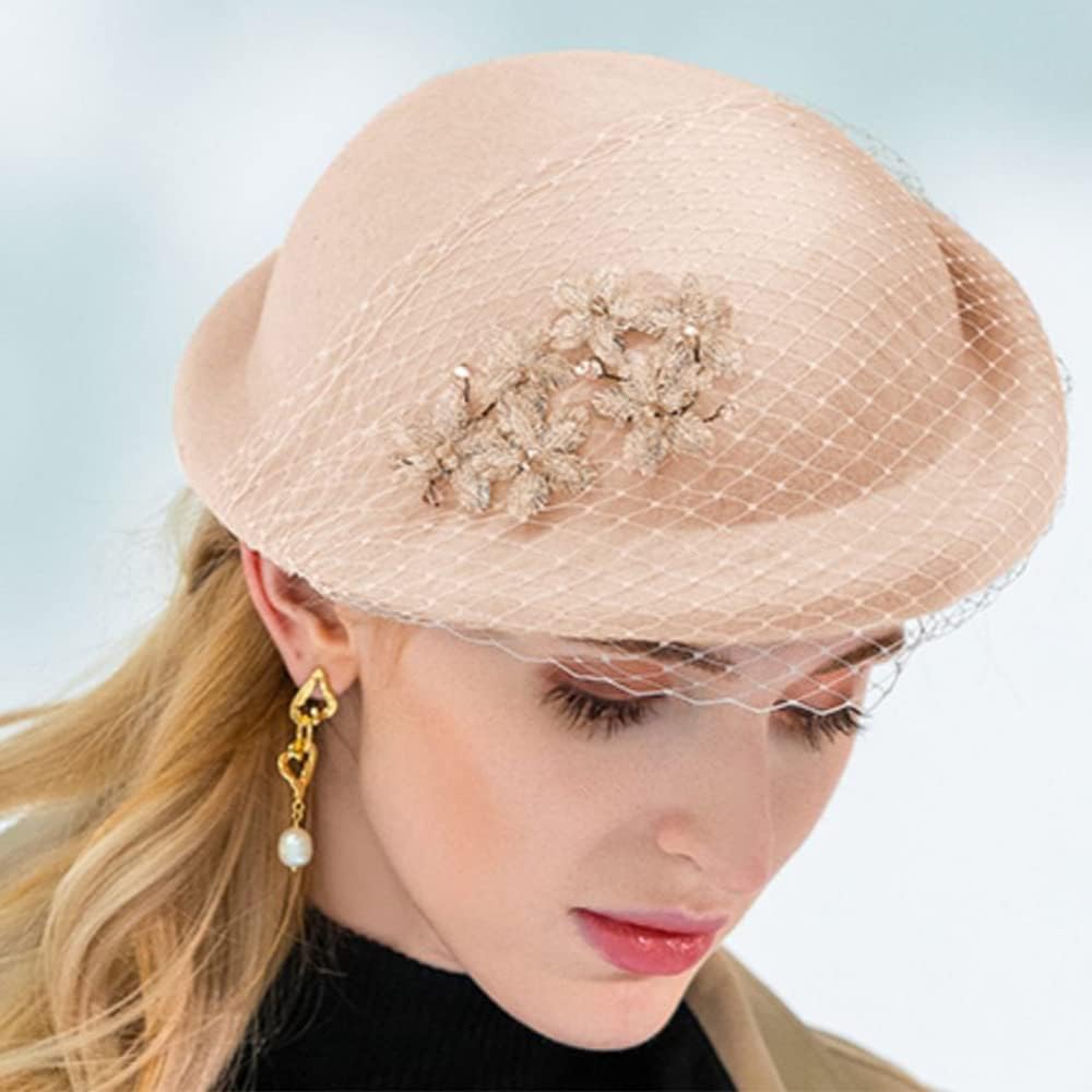 Women Wool Felt Ribbon French Fashion Vintage Millinery Beret Hats Top Cap Ladies Party Wedding Fedoras Chapeau - Image 5