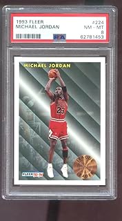 1993-94 Fleer #224 Michael Jordan PSA 8 Graded Card NBA 93-94 Scoring Leader - Unsigned Basketball Cards