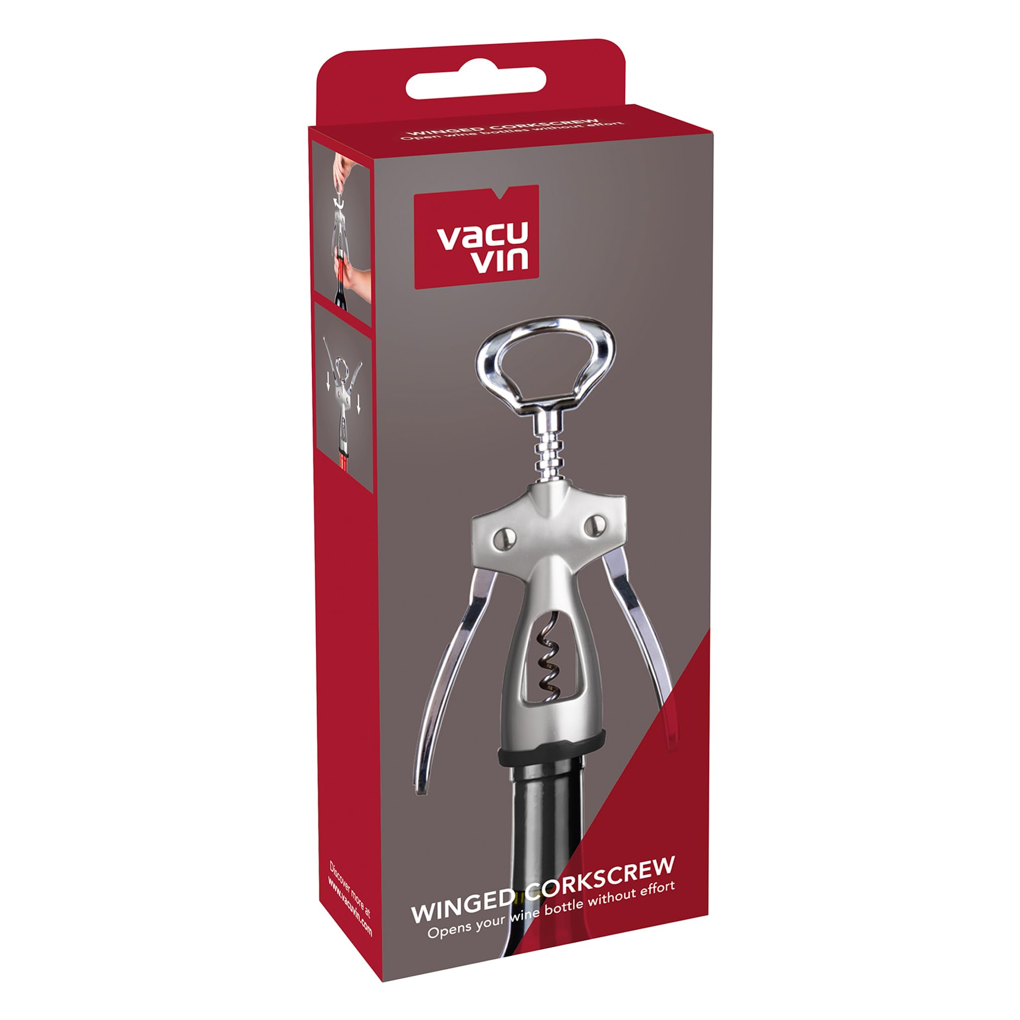 Vacu Vin 68423606 Winged Corkscrew hediye paketi
