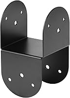 Vista 1 de GBGS 4 soportes de 4 x 4, soporte de amarre superior para conectar poste a viga, calibre 14, negro