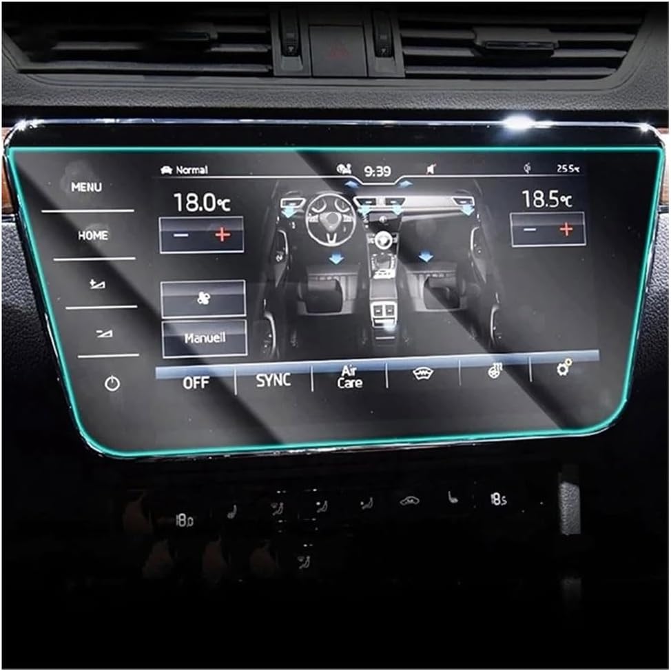 Car Screen Protector for Skoda Superb 2018-2023, Car Radio Stereo Tempered Glass GPS Foils High Definition Protective Film No Glare Fingerprints Scratch
