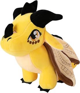 Soft Plush Wings Dragon Stuffed Animals Toy Pillow Doll, 12" Pterosaur Flying Yellow Dragon Plushie Toys Best Birthday Christmas Anniversary Fiesta Party Festival Gifts for Adults Kids Baby Boys Toys