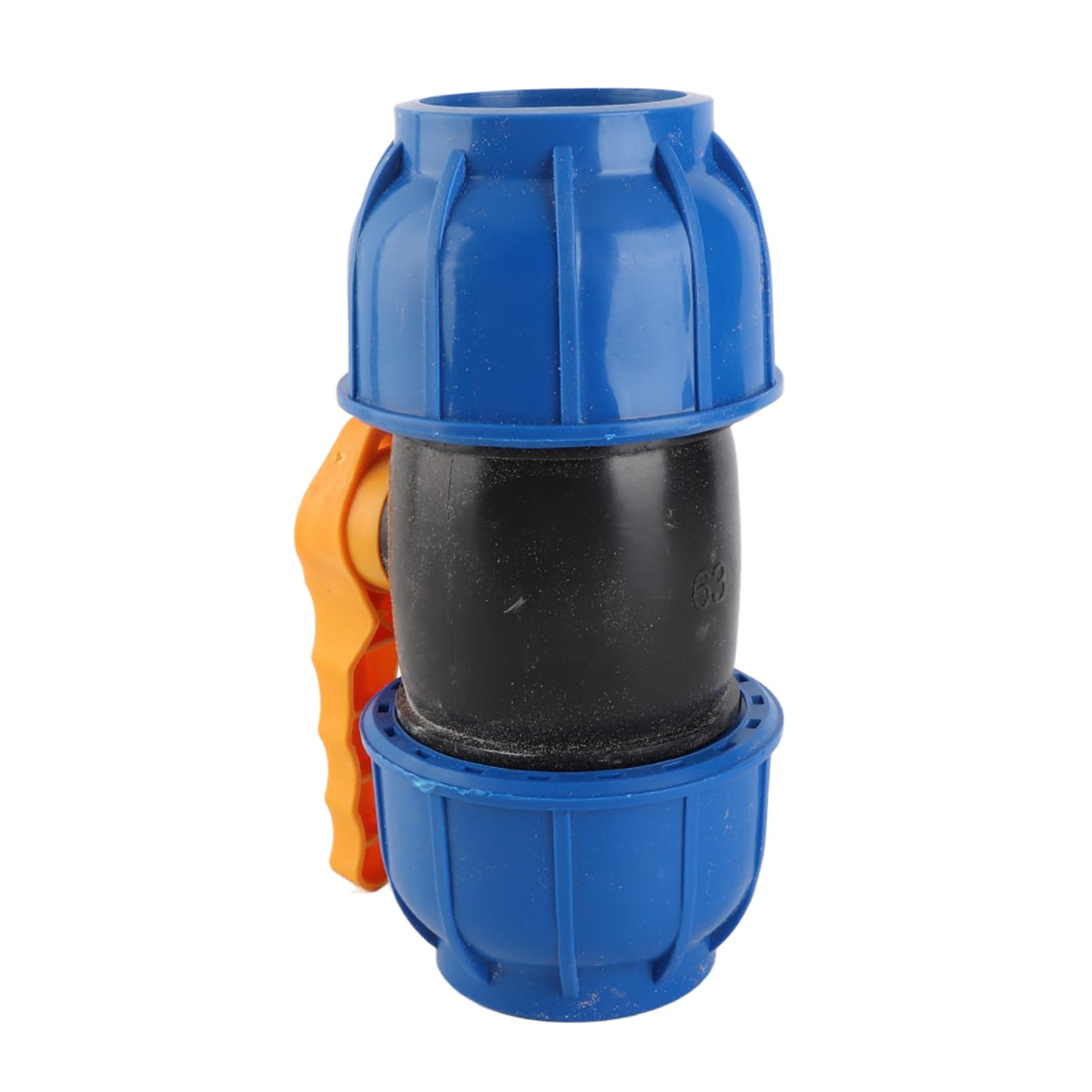 Connecteur d'eau efficace 63mm avec robinet à bille grand débit en PE durable